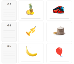 Alphabet & Picture Practice Worksheet