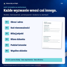 Ułamki w duecie - zadania w parach z kartami A/B, klasy 5-6
