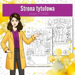 Okładki do zeszytu z CHEMII, okładka na pierwszą stronę.