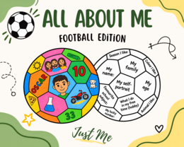 All About Me - Craft Activity - Football Edition - Back to school - Wszystko o mnie - powrót do szkoły - język angielski