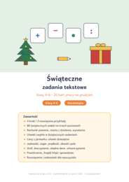 Świąteczne zadania tekstowe klasy 4–6 z rozwiązaniami