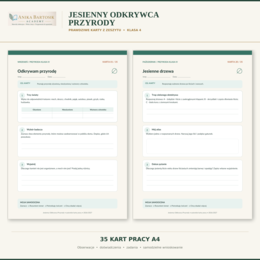 🍁 JESIENNY ODKRYWCA PRZYRODY – 35 KART PRACY | KLASA 4 | NOWA PODSTAWA PROGRAMOWA 2026