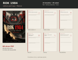 ROK 1984 – LEKTURA POD LUPĄ – MATURA,  Karty pracy,