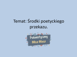 Środki stylistyczne