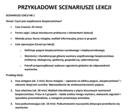 Przykładowe scenariusze lekcji, zadania i sprawdziany EDB szkoła średnia