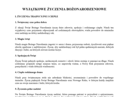 Wyjątkowe życzenia bożonarodzeniowe