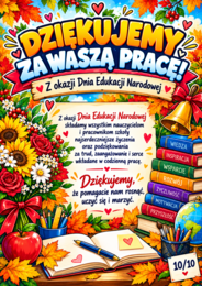 DZIEŃ EDUKACJI NARODOWEJ – 10 kolorowych plakatów A4 | gazetka szkolna, dekoracja klasy i korytarza