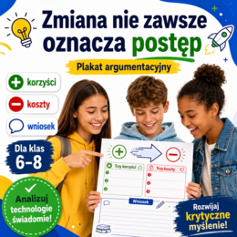 Plakat: Zmiana nie zawsze oznacza postęp
