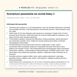 Pasowanie na ucznia klasy 1, scenariusz uroczystości, wersja pełna i skrócona