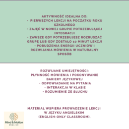 Speed Chat - dynamiczna gra na speaking + 8 Speaking Posters | klasy 3-6 | A1-A2