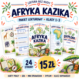 „Afryka Kazika” – kompletny pakiet lekturowy dla klas 1–3 📚