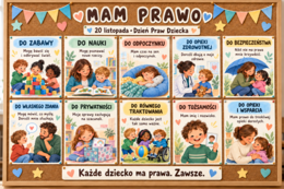 💙 Mam prawo! — gazetka na Dzień Praw Dziecka