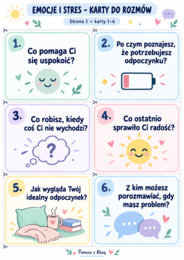 Karty „Emocje i stres” — zestaw do rozmów