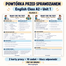 English Class A2 - unit 1 -powtórka do sprawdzianu.