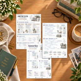 Przedimki - Articles: A / An, The & Zero Article | Karta pracy A1–A2