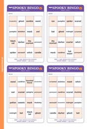 Halloween – Spooky Bingo – język angielski, klasa 6