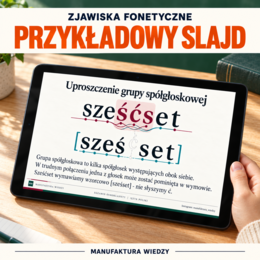 Fonetyka – zjawiska fonetyczne, upodobnienia, udźwięcznienia i ubezdźwięcznienia – prezentacja 31 slajdów