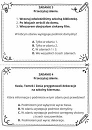 "Gramatyczna objazdówka"  - części zdania.