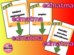Segregacja w Klasie! Etykiety i Tabliczki na Kosze na Śmieci + Strzałki PDF