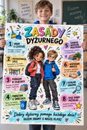 Dekoracja klasy - Zasady Dyżurnego / Zasady naszej klasy