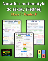 Notatki z matematyki do 1 klasy - Pazdro 1P