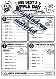 Apple Day - 28th Sep - Dzień Jabłka - activity book - handouts/printouts - gazetka ścienna - FullPack