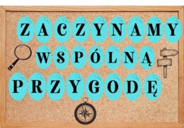 DEKORACJA  „ZACZYNAMY WSPÓLNĄ PRZYGODĘ” 🔎🛣️🎒