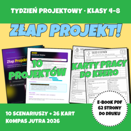 Tydzień Projektowy w Kompasie Jutra Klasy 4–8 (Reforma 26) – Gotowe Scenariusze i Karty Pracy PDF