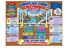 EUROPEJSKI DZIEŃ JĘZYKÓW – gazetka szkolna na 26 września | dekoracja + elementy XXL