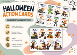Halloween Action Cards – karty ruchowe do nauki angielskiego