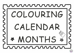 Colouring Calendar Months: Kolorowanki z Nazwami Miesięcy po Angielsku (12 Miesięcy – PDF do druku)