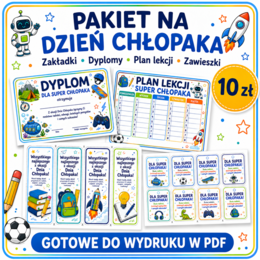 Gadżety na dzień chłopaka do druku