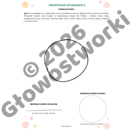 DZIEŃ KROPKI – Kropkowe wyzwania z Próbkiem/ kodowanie, percepcja, uważność / klasy 1–3/ PDF + dyplom
