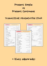 PRESENT SIMPLE vs. PRESENT CONTINUOUS - Tłumaczenie fragmentów zdań