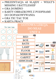 Materiały na lekcje NEW ENGLISH ADVENTURE 2 UNIT 4 - MY ROOM, karta pracy, prezentacja, karty i gry