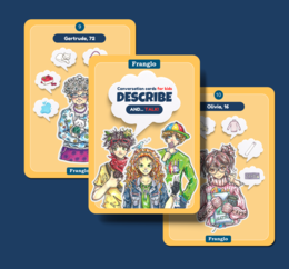 Describe and TALK! Karty konwersacyjne dla dzieci do nauki języka angielskiego.