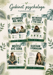 Gabinet psychologa -plakaty, gazetka do gabinetu specjalisty szkolnego
