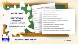 KARTKÓWKA ODWRÓCONA Z PROPOZYCJĄ ODPOWIEDZI ,,kATARYNKA"