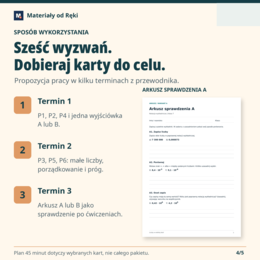 Notacja wykładnicza - 6 wyzwań, arkusze A/B i wyjściówki | klasa 7