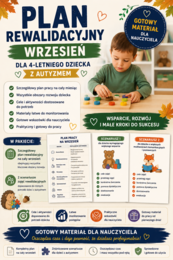 Indywidualny plan rewalidacyjny dla dziecka 4 letniego w spektrum autyzmu oraz 2 scenariusze zajęć rewalidacyjnych
