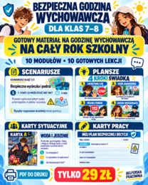 🛡️ BEZPIECZNA GODZINA WYCHOWAWCZA DLA KLAS 7–8 🛡️  Gotowy materiał na godziny wychowawcze na cały rok szkolny!