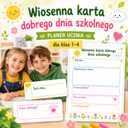 Wiosenna karta dobrego dnia szkolnego