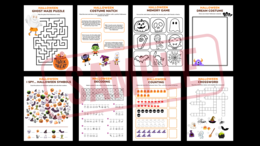 HALLOWEEN - Karty pracy z angielskiego dla klas 1-3 (wykreślanka, kodowanie, krzyżówka, kolorowanki, czytanie, łączenie  i WIĘCEJ!)