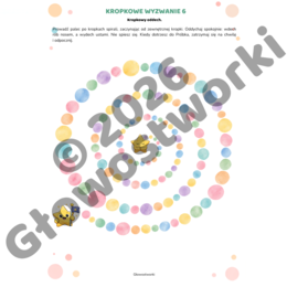 DZIEŃ KROPKI – Kropkowe wyzwania z Próbkiem/ kodowanie, percepcja, uważność / klasy 1–3/ PDF + dyplom