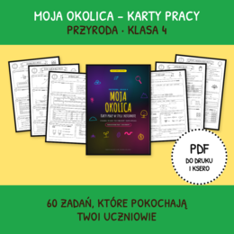 Przyroda Kl. 4: Moja okolica – Zestaw kart pracy Sketchnote + Klucz + Dyplom | Złap Kod Natury