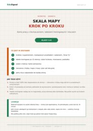 Skala mapy — karty pracy z wytłumaczeniem,  klasy 4–8 (matematyka, geografia)