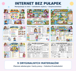 Internet bez pułapek – manipulacja w sieci, bezpieczeństwo i emocje | Plansze i karty pracy