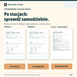 Gęstość pod lupą - 5 stacji zadaniowych, karta zespołu i sprawdzian A/B | Fizyka, klasa 7