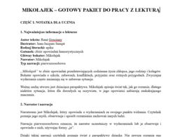 Mikołajek- pakiet do pracy z lekturą