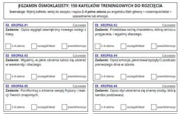 E8 WRITING BOOSTER: 150 Kafelków Treningowych do Wycięcia - pisanie egzamin ósmoklasisty angielski
